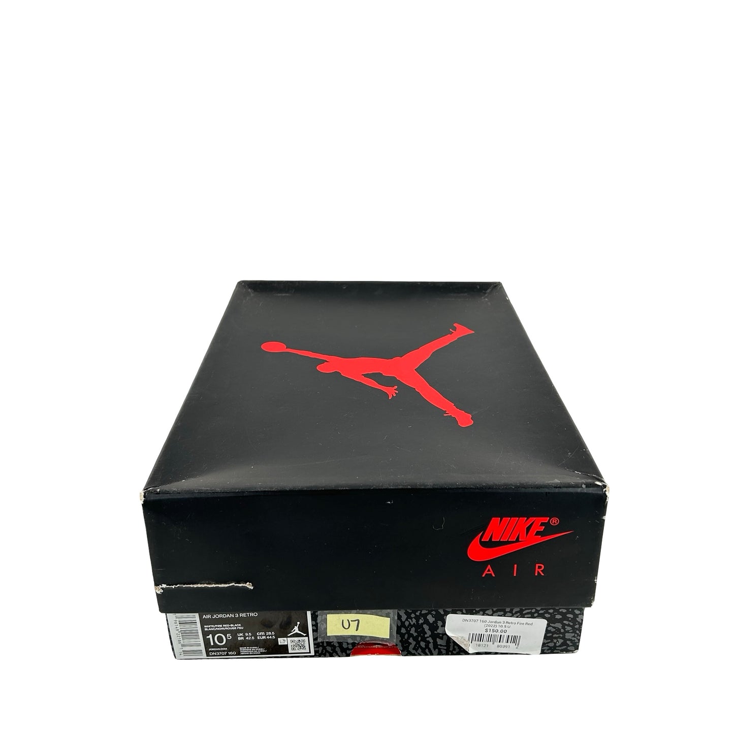 DN3707 160 Jordan 3 Retro Fire Red (2022) [USED] - 10.5 M (Used7)