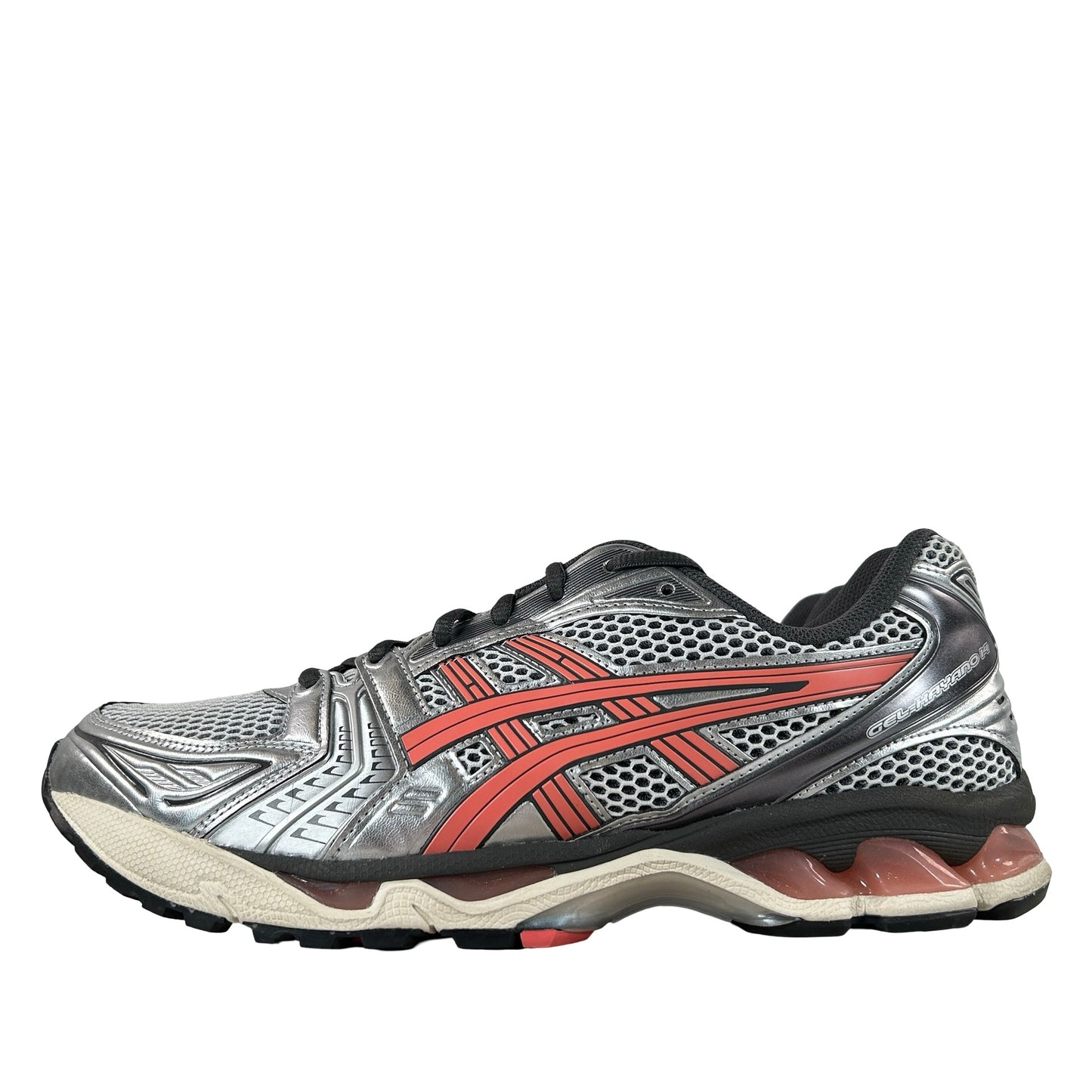 1203A740 101 ASICS Gel-Kayano 14 Silver Papaya [USED] - 11 M (Used)