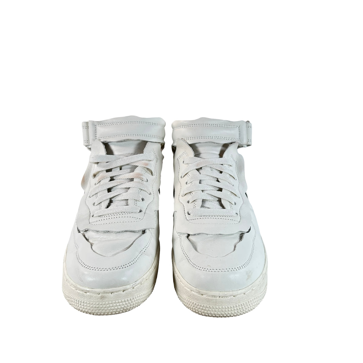 DC3601 100 Nike Air Force 1 Mid Comme des Garcons White [USED] - 9.5 M (Used)