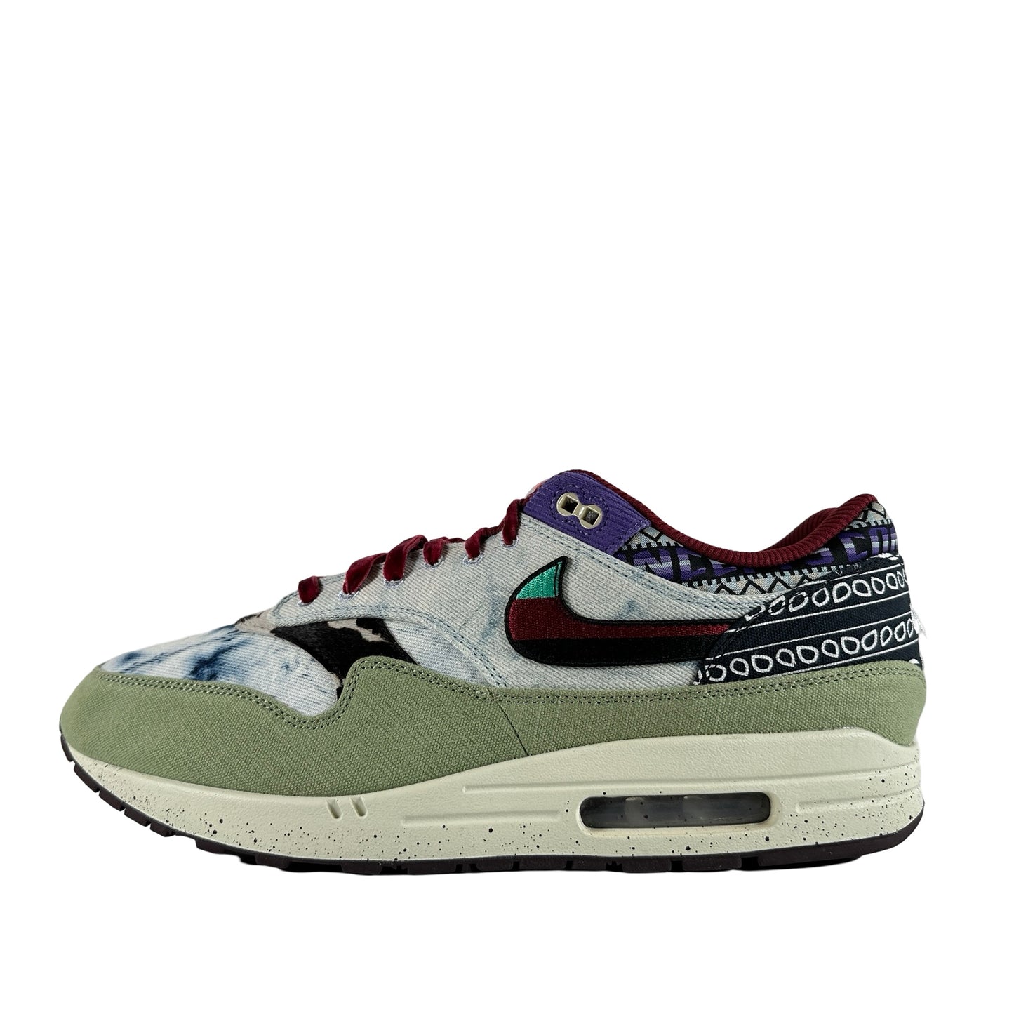 DN1803 300 Nike Air Max 1 Concepts Denim Oliva Lona