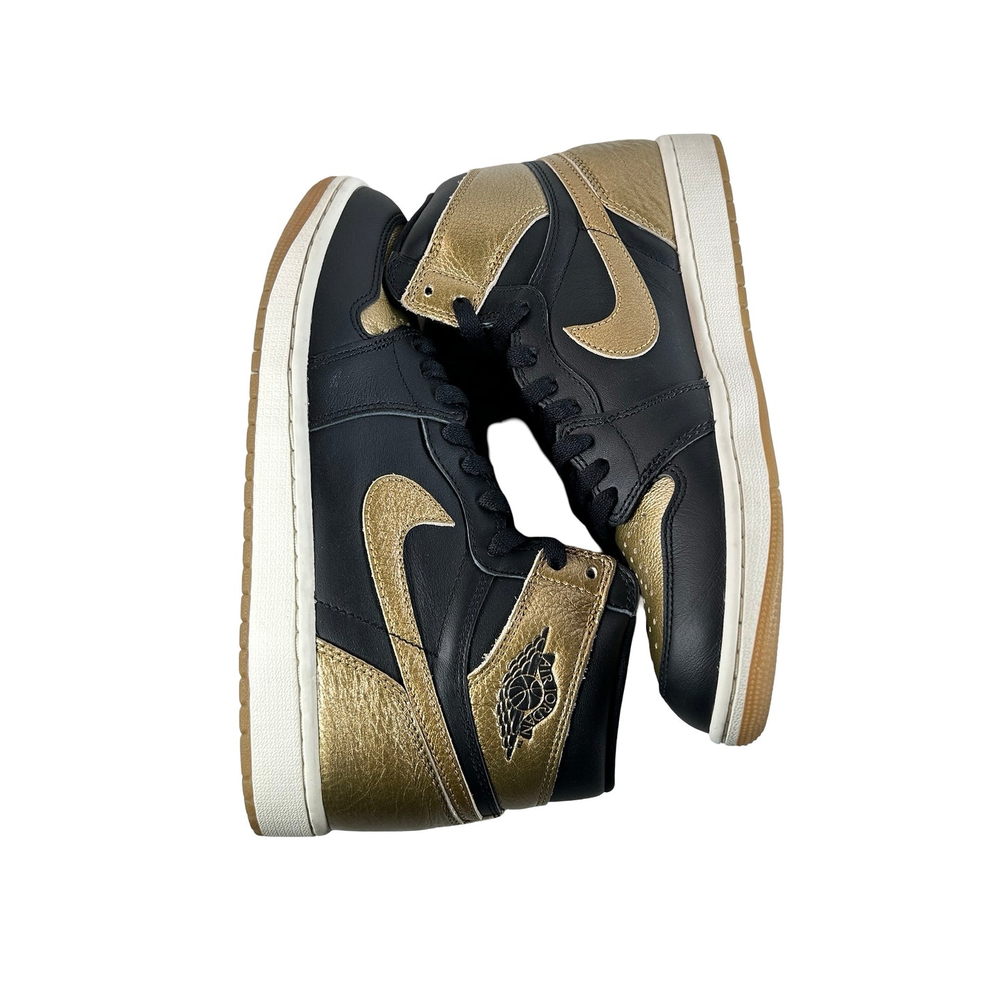 DZ5485 071 Jordan 1 Retro High OG Black Metallic Gold [USED] - 9 M (Used)