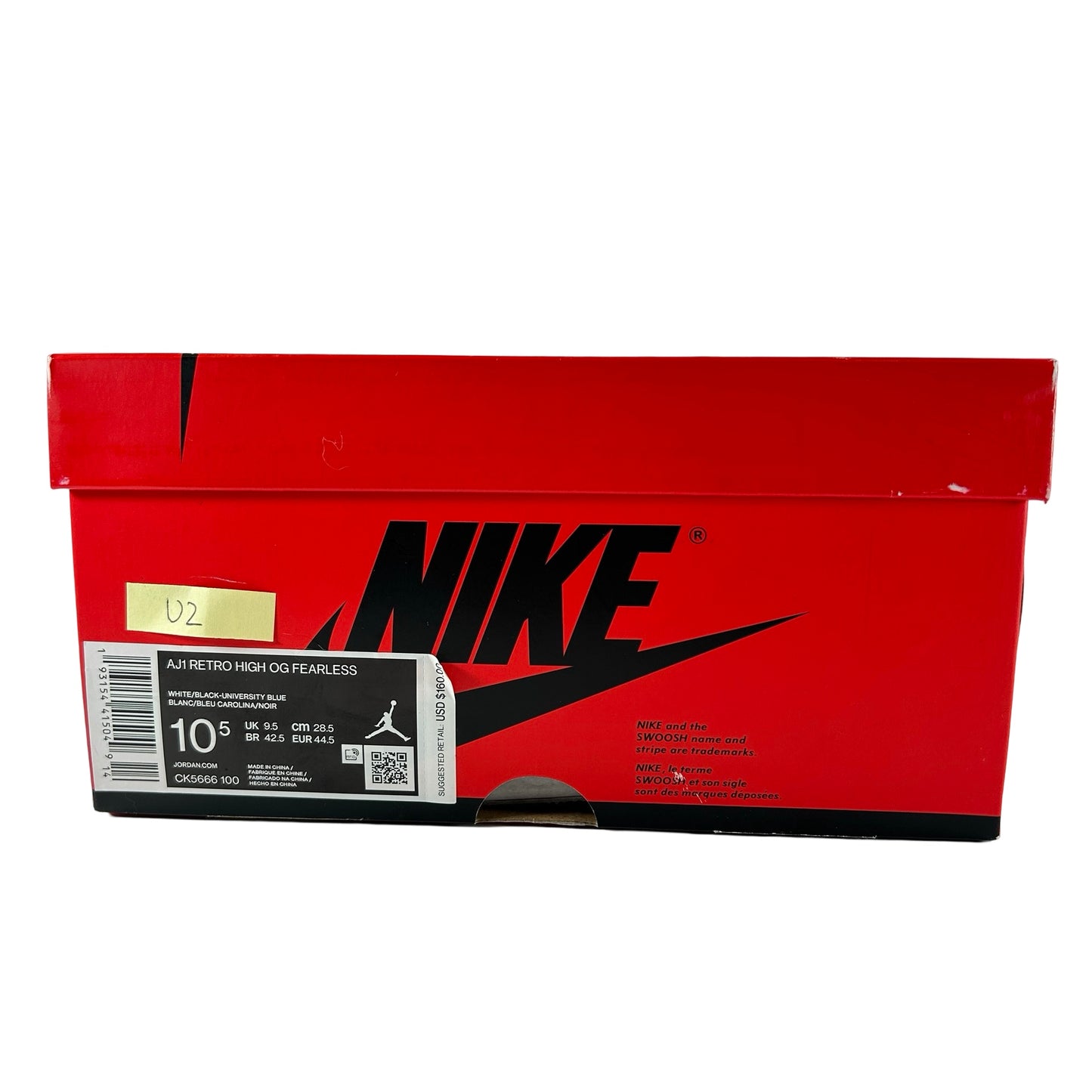 CK5666 100 Jordan 1 Retro High Fearless UNC Chicago [USED] - 11 M (Used2)