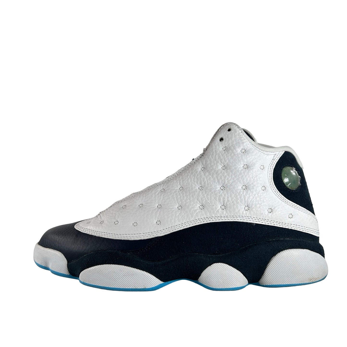 414571 144 Jordan 13 Retro Obsidian Powder Blue White [USED] - 9 M (Used)