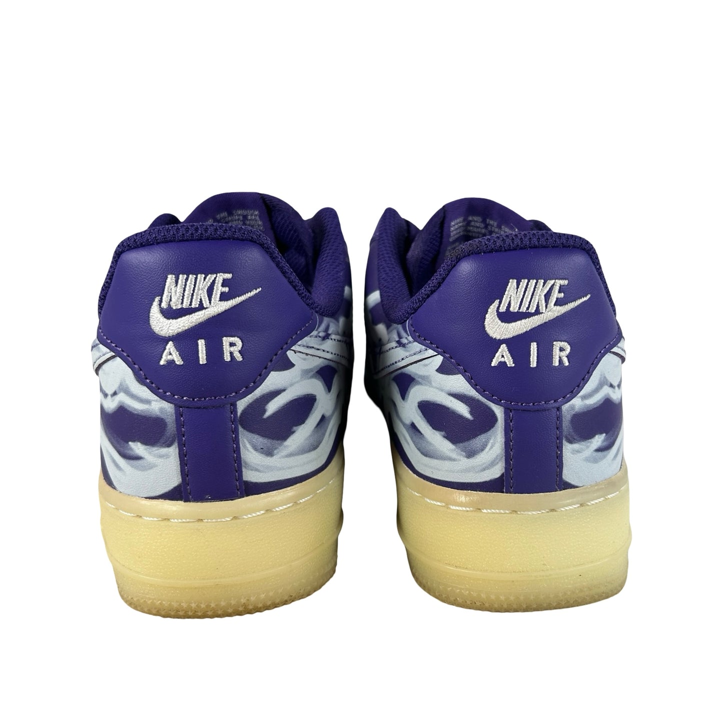 CU8067 500 Nike Air Force 1 Low '07 QS Purple Skeleton Halloween [USED] - 6 M (Used3)