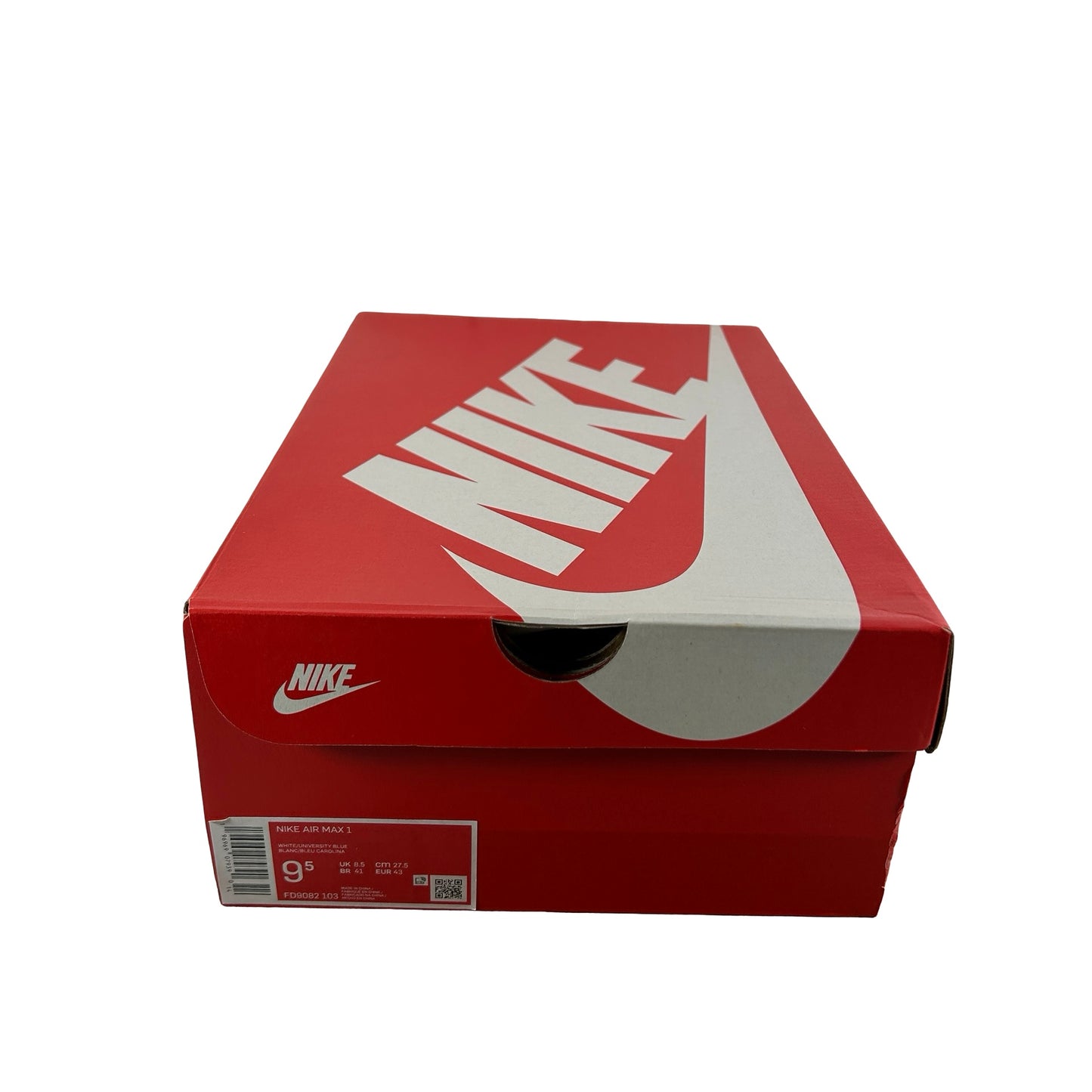 FD9082 103 Nike Air Max 1 White University Blue [USED] - 9.5 M (Used)