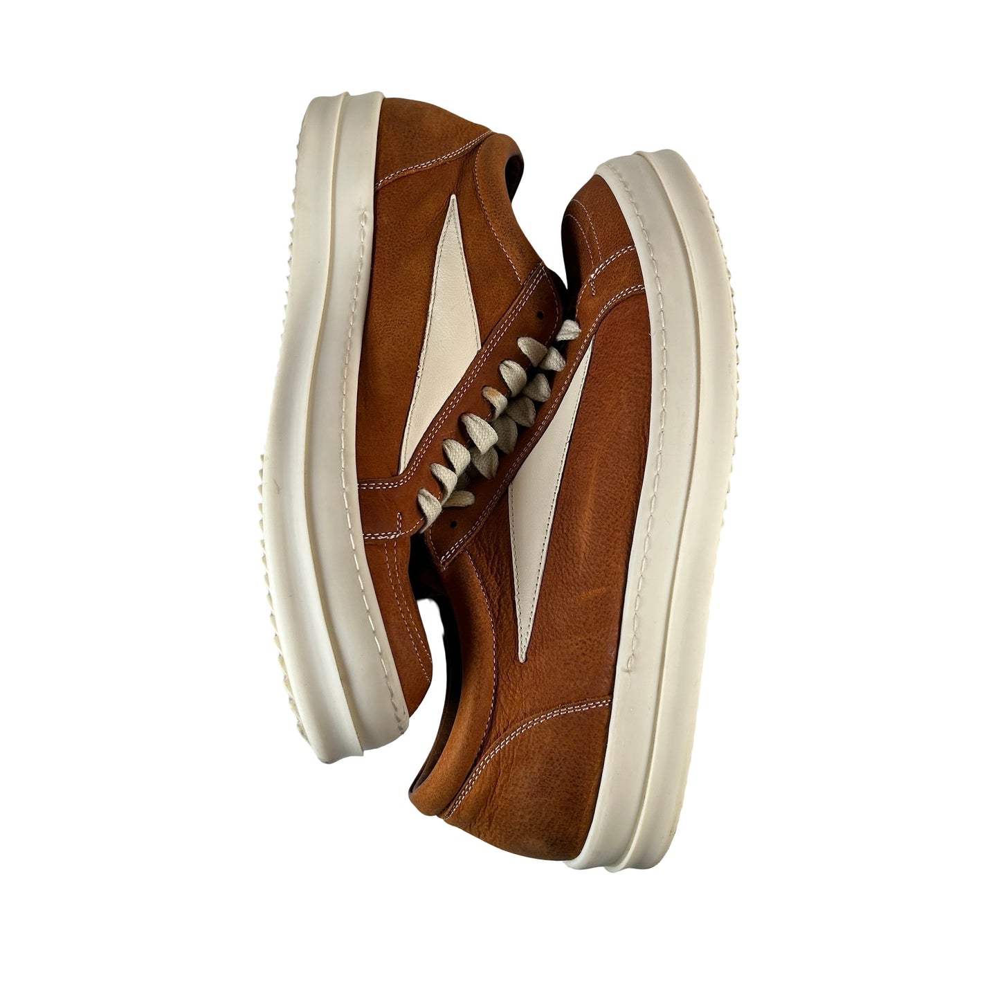 RU01D3897 LBKLCO Rick Owens Lido Vintage Sneaker Clay Milk [USED] - 10 M (Used)