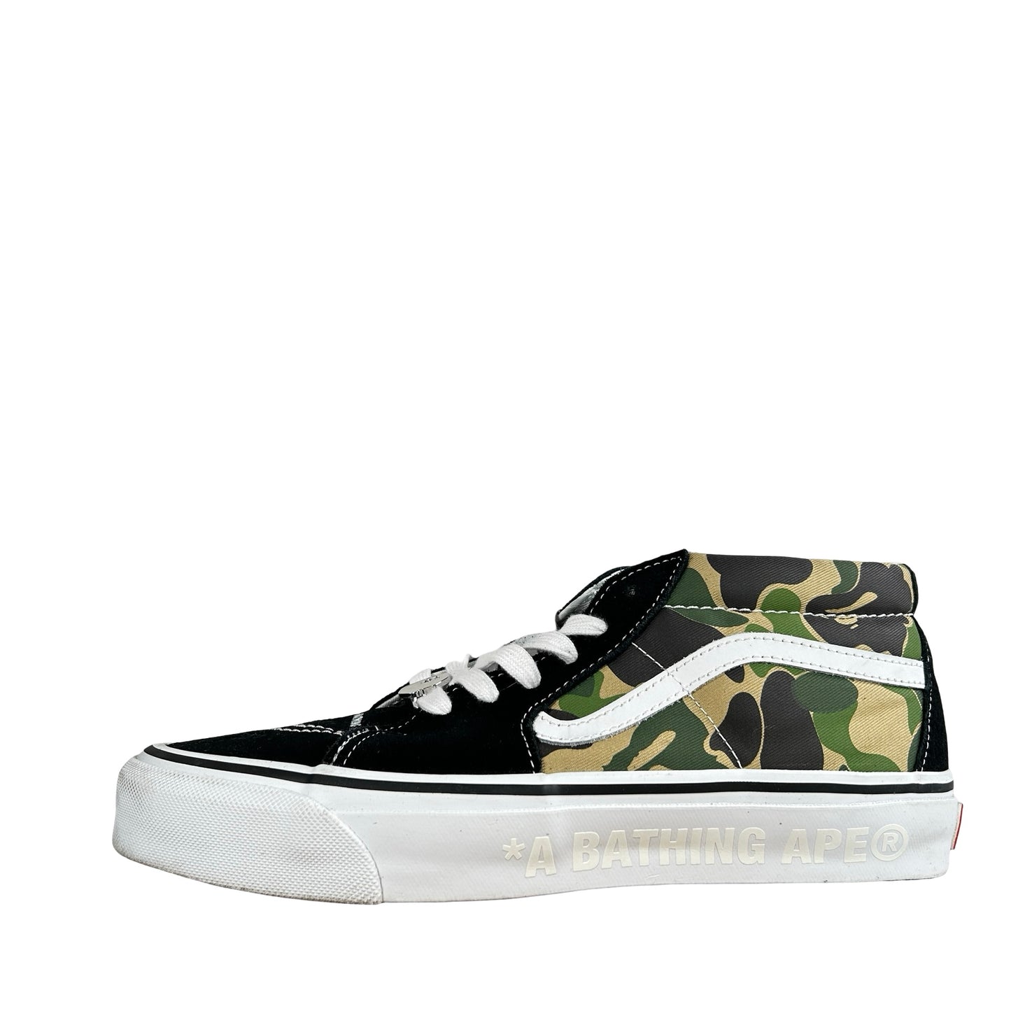 VN000MZGCX3 Vans LX Sk8-Mid Bape ABC Camo Black Green [USED] - 9 M (Used)