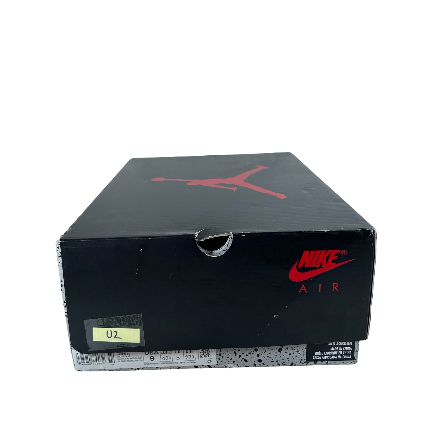HQ7978 101 Jordan 5 Retro Fire Red Black Tongue (2025) [USED] - 9 M (Used2)