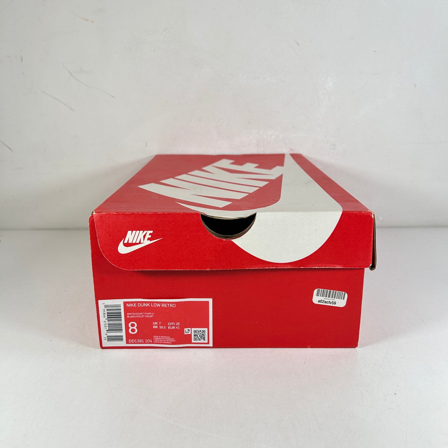 DD1391 104 Nike Dunk Low Championship Court Purple [USED] - 8 M (Used)
