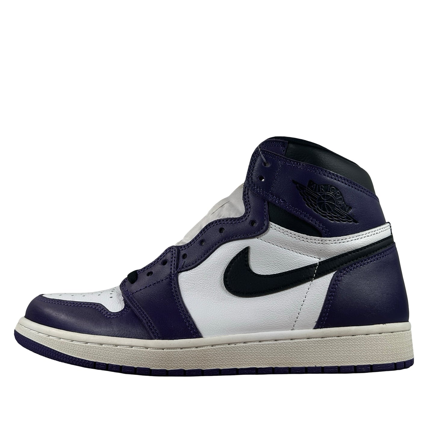 555088 500 Jordan 1 Court Purple - 10.5 M (Yellowing) (No Box)