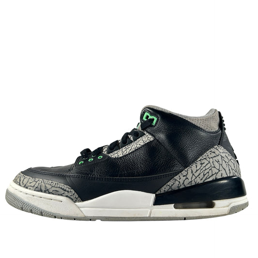 CT8532 031 Jordan 3 Retro Green Glow [USED] - 9.5 M (Used) (Replace Box)