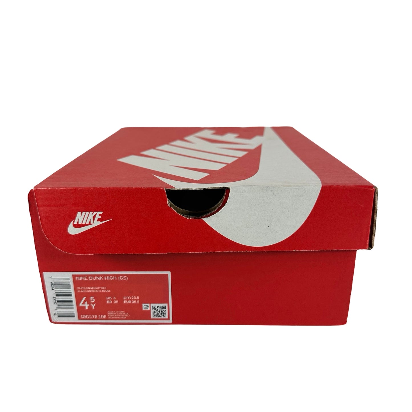 DB2179 106 Nike Dunk High Championship White Red (GS) [CONDITIONAL] - 4.5 Y (Tongues Yellowing)
