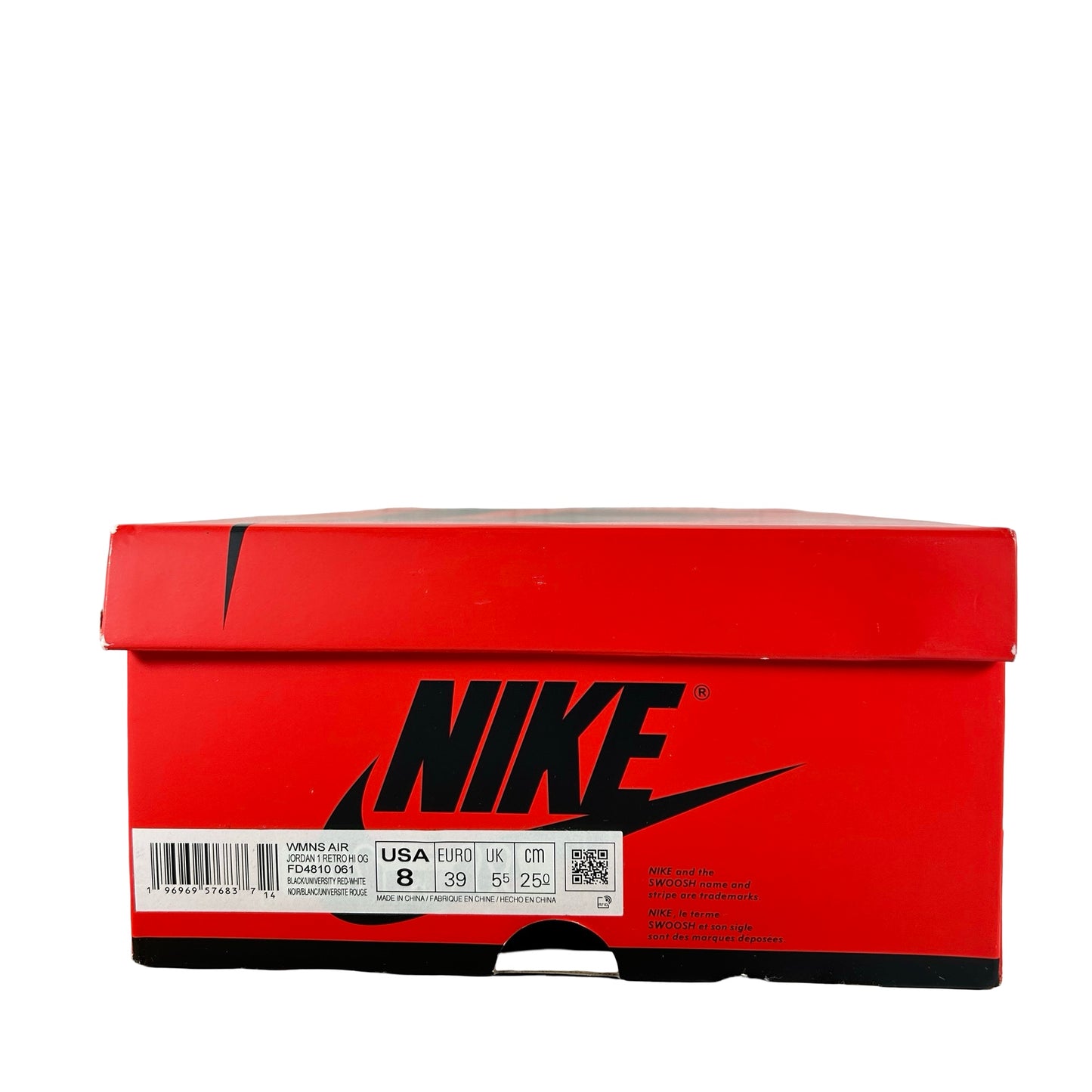 FD4810 061 Jordan 1 Retro High OG Satin Bred [USED] - 8 W (Used)