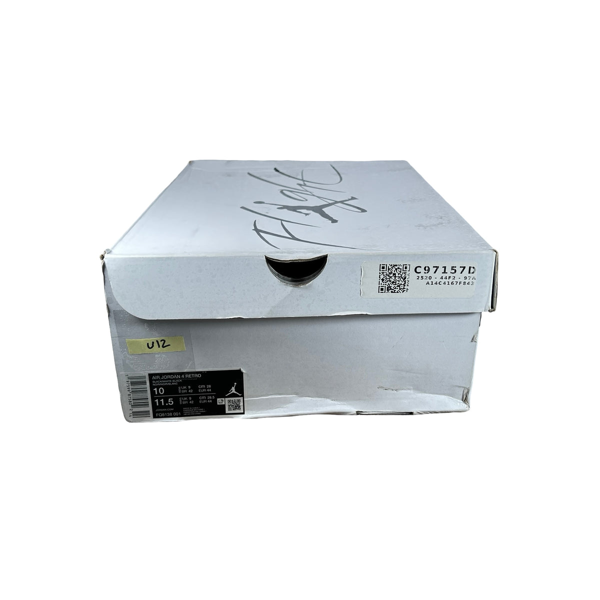 FQ8138 001 Jordan 4 Retro White Thunder [USED] - 13 M (Used4)