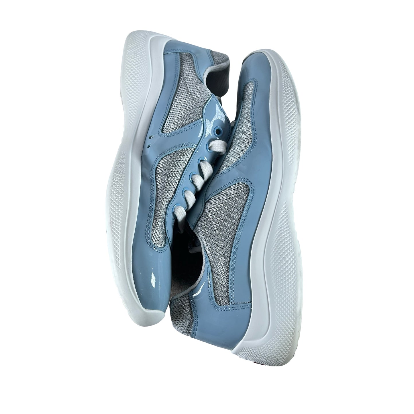 3E6420ASZF0076FB025 Prada America's Cup Biker Fabric Sneakers Light Blue [USED] - PRADA 8.5 / 9.5 US M (Used)