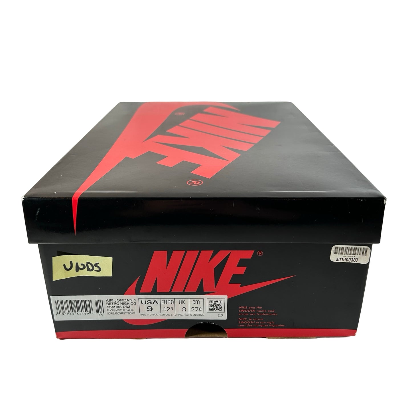 555088 063 Jordan 1 Retro High OG Patent Bred [USED] - 9 M (VNDS)