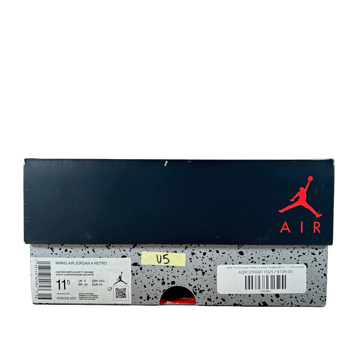 AQ9129 500 Jordan 4 Retro Canyon Purple [USED] - 11.5 W (Used5)