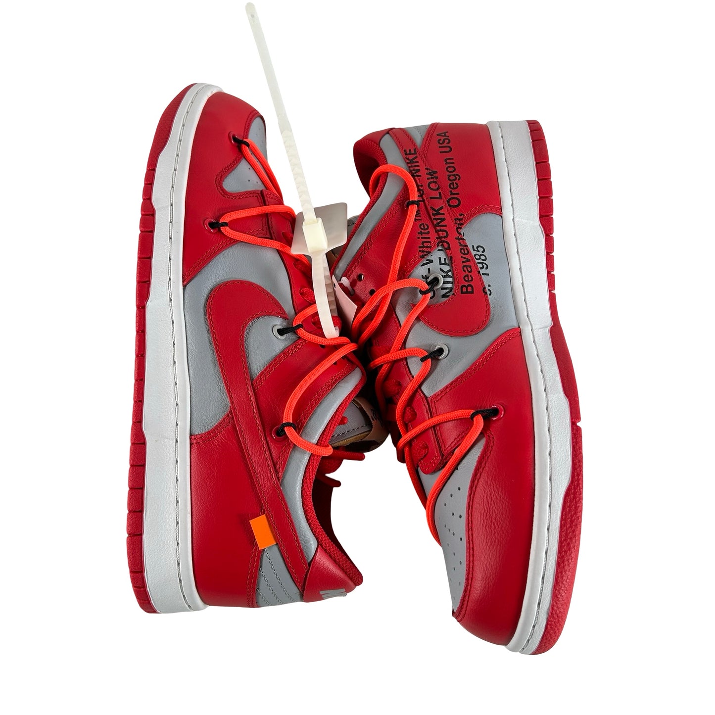 CT0856 600 Nike Dunk Low Off-White University Red [USED] - 10 M (VNDS2)