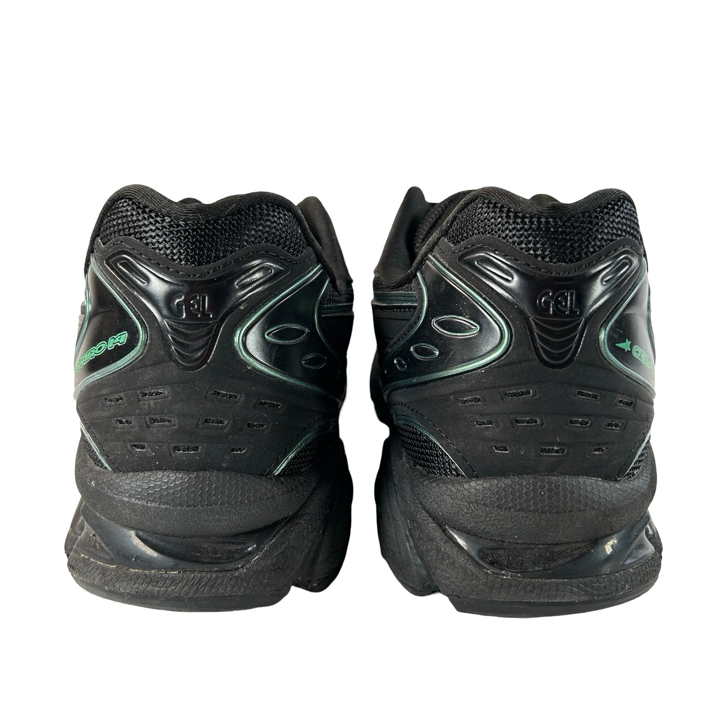 1201AB024 001 ASICS Gel-Kayano 14 8ON8 Black Green [USED] - 9.5 M (Used)