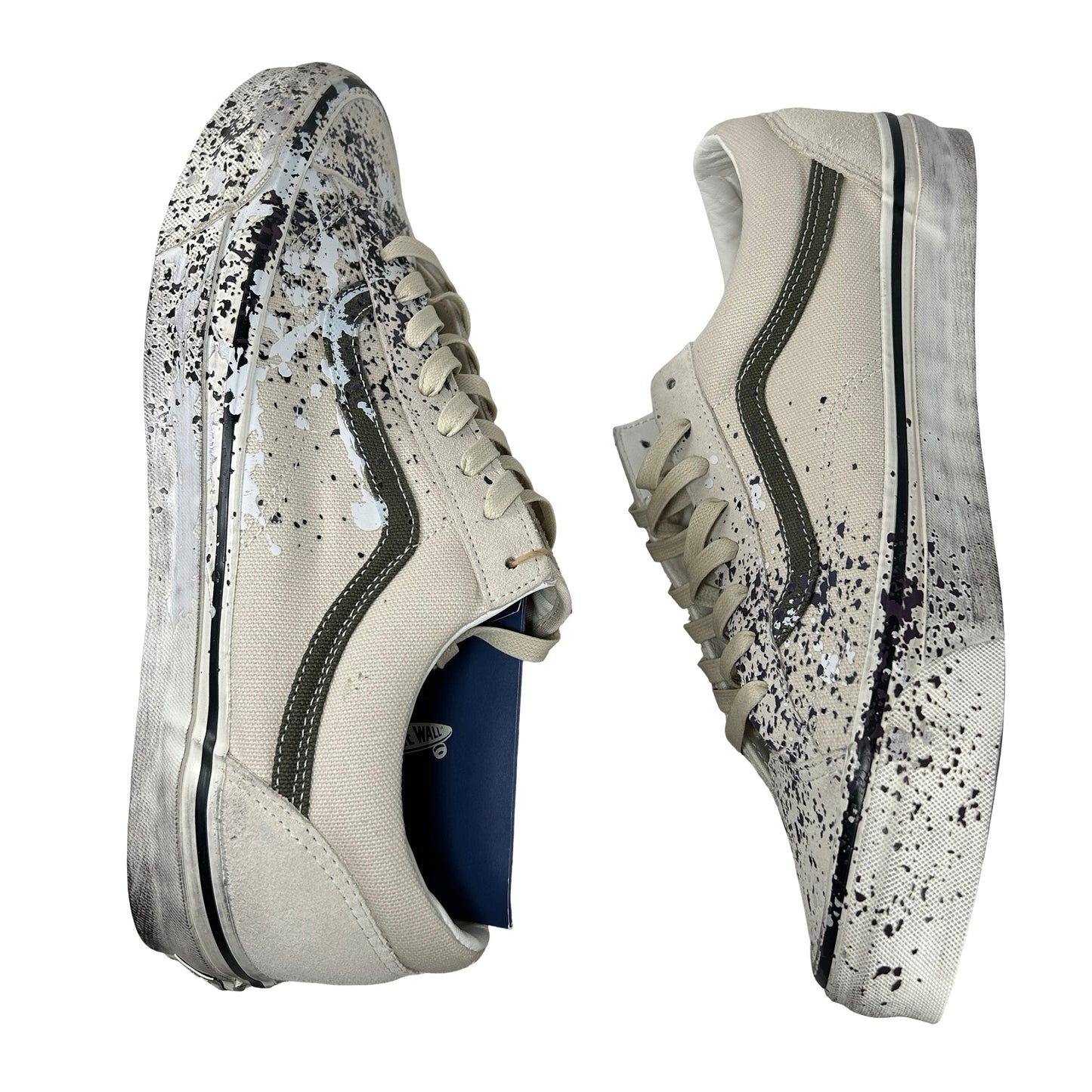 VN000D9RDJR Vans Premium Old Skool 36 Paint Splatter Turtledove