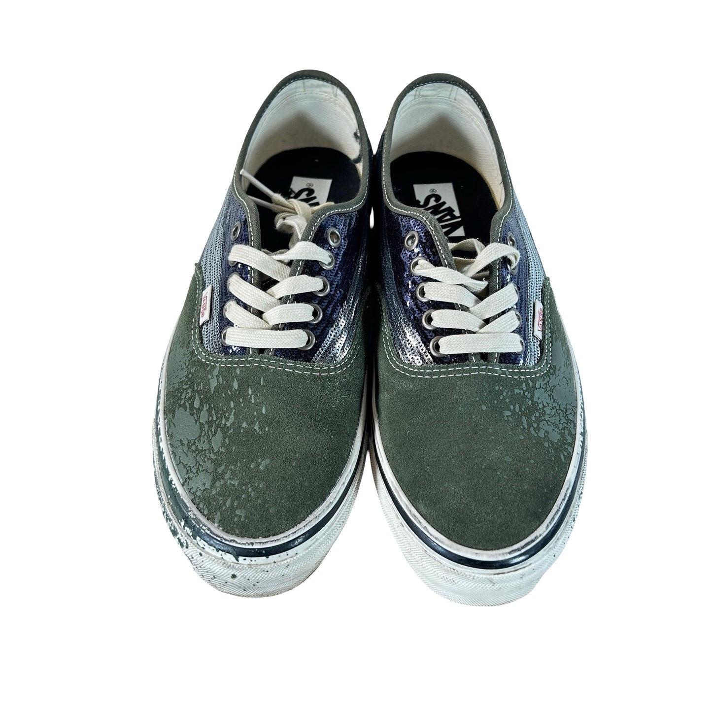 VN000DB824O Vans Premium Authentic La Habana Green Blue [USED] - 10.5 M (Used) (No Box)