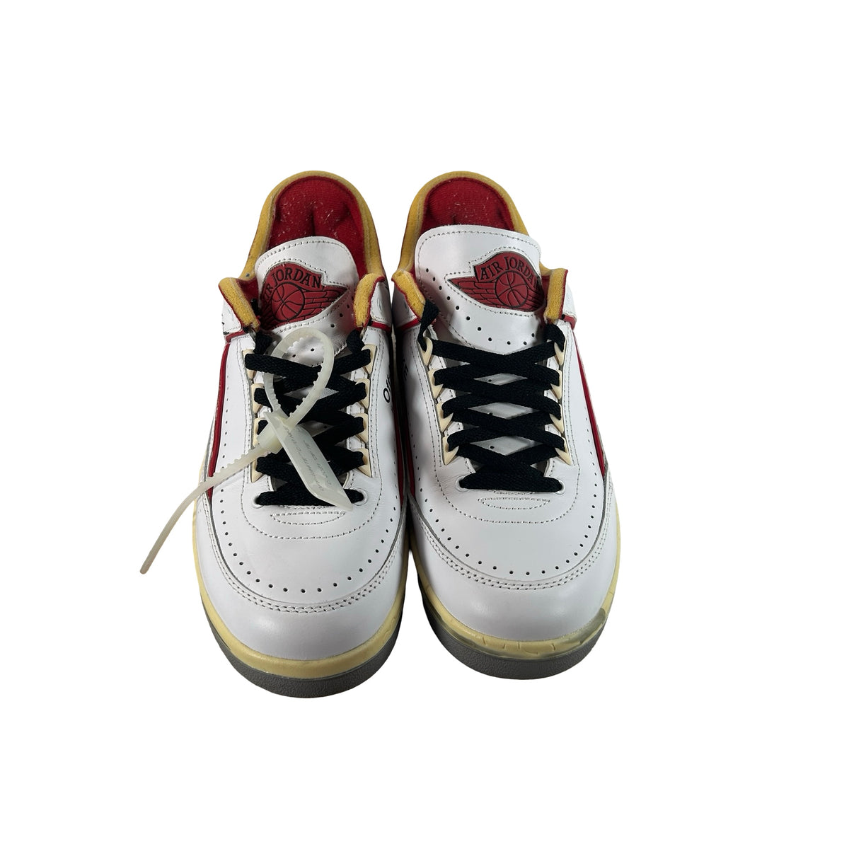 DJ4375 106 Jordan 2 Retro Low SP Off-White White Red [USED] - 9 M (Used) (Replace Box)