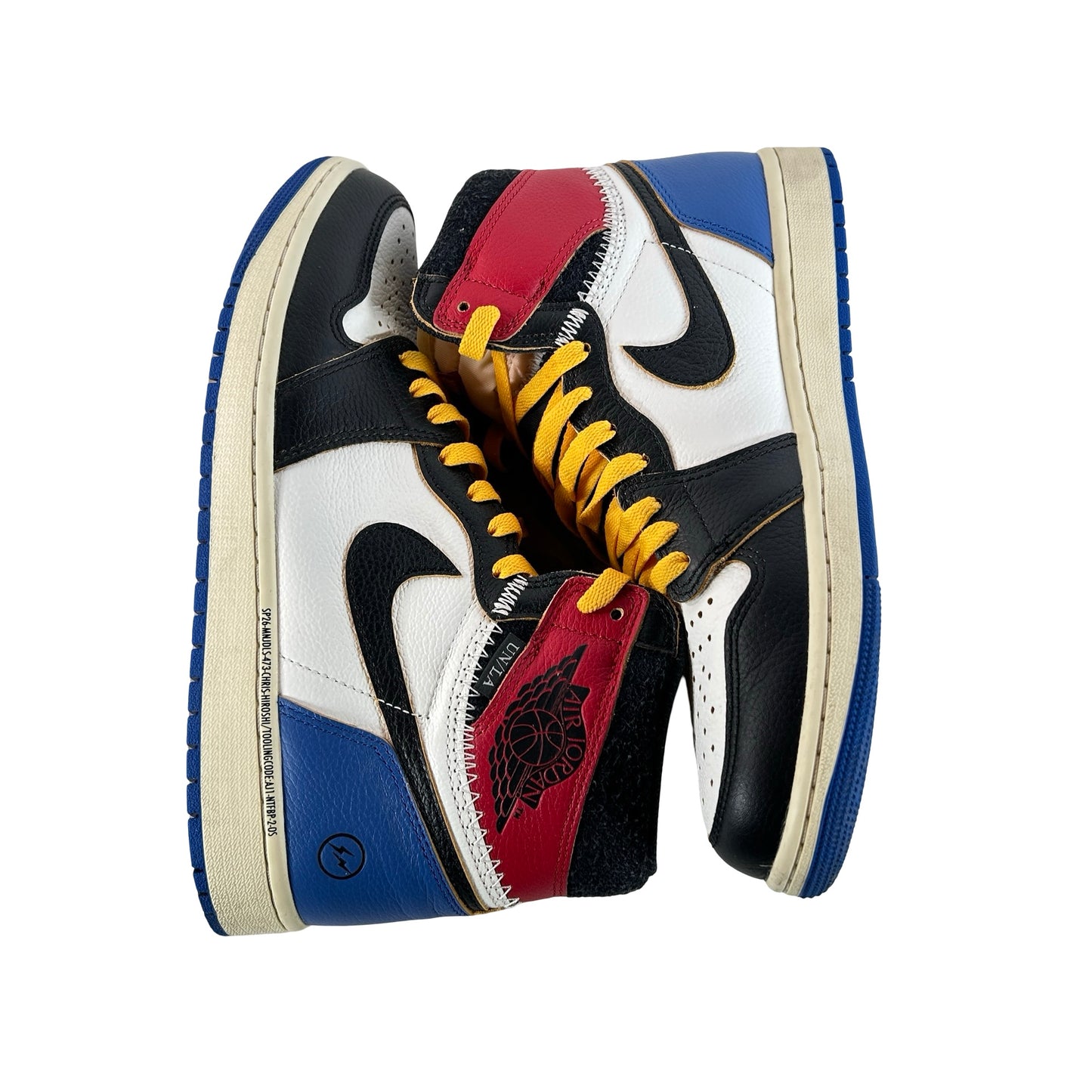 IO7847 002 Jordan 1 Retro High OG SP Fragment x Union LA Varsity Red Sport Royal [USED] - 10 M (Used)