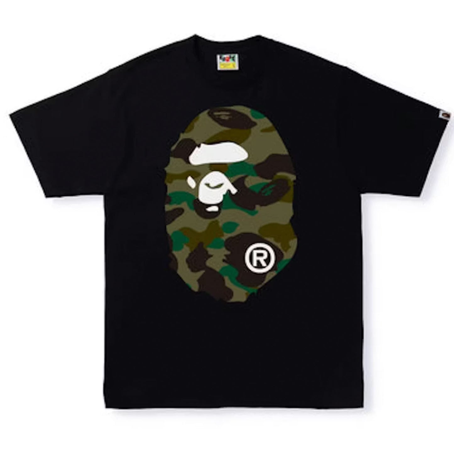 BAPE 1st Camo Big Ape Head Tee Black/Green [USED] - L (Used)