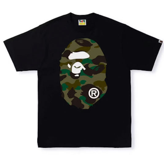 BAPE 1st Camo Big Ape Head Tee Black/Green [USED] - L (Used)