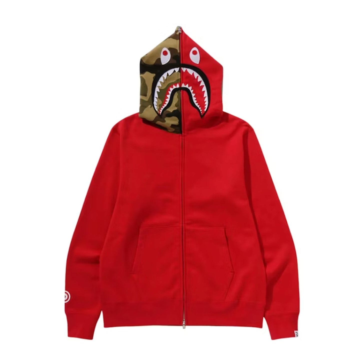 BAPE 1st Shark Full Zip Hoodie Red [Used] - L (Used)