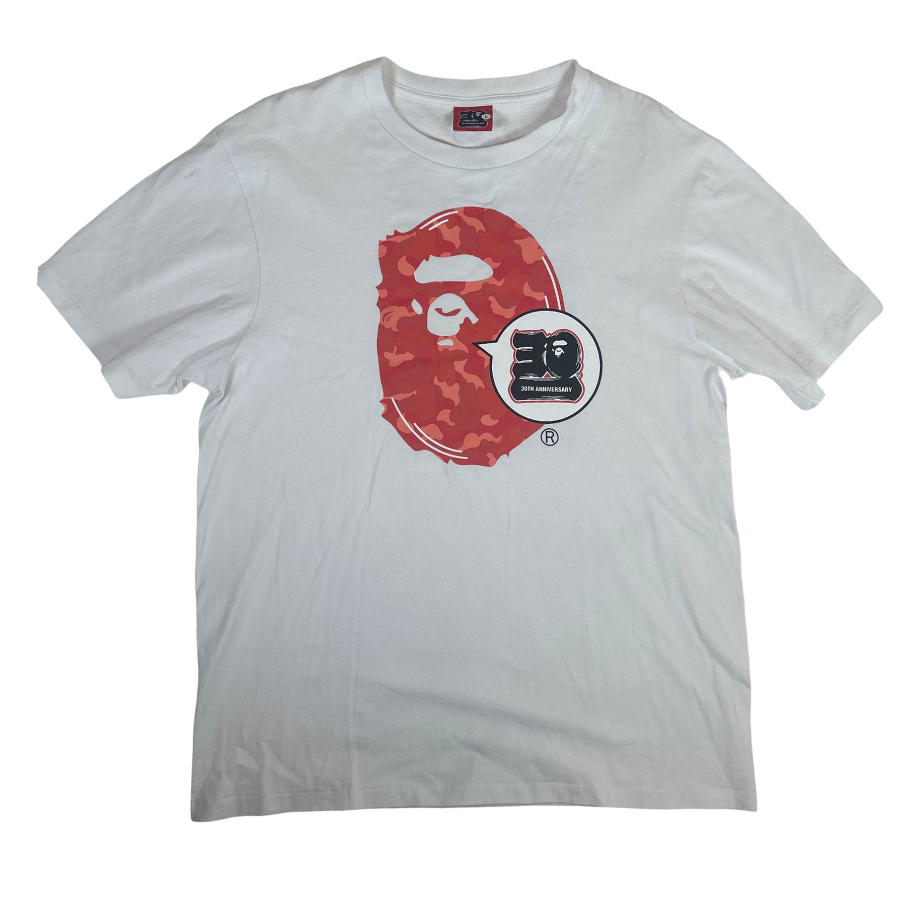 BAPE Store Seoul Bape 30th Anniversary Ape Head Tee Set White [Used ...