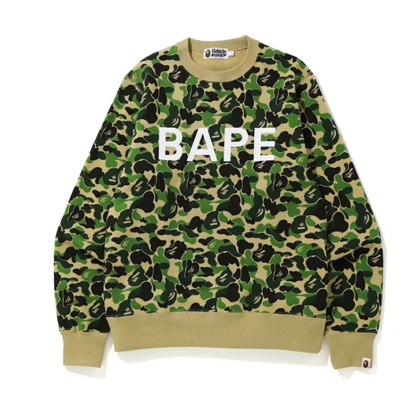 BAPE ABC Camo BAPE Crewneck Green [USED] - XXL (Used)