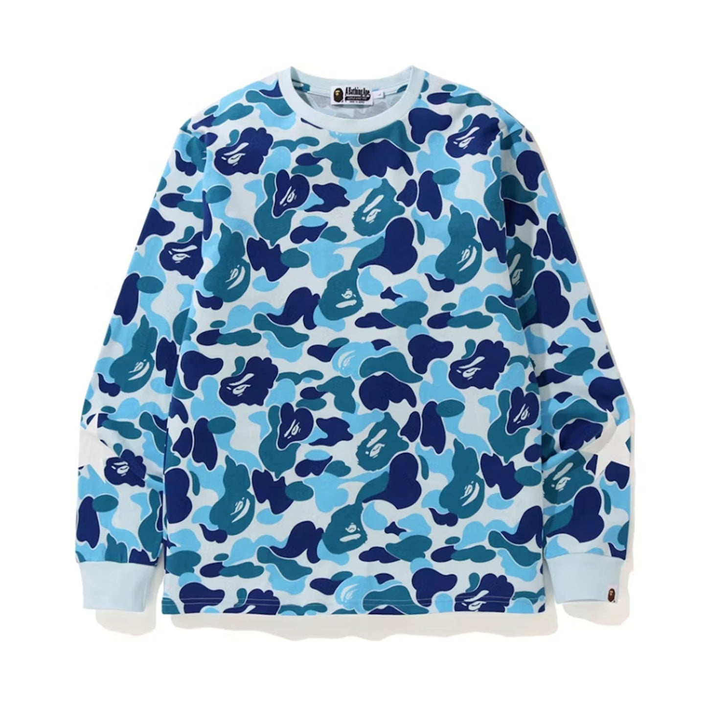 BAPE ABC Camo L/S Tee Blue [USED] - 3XL (Used)