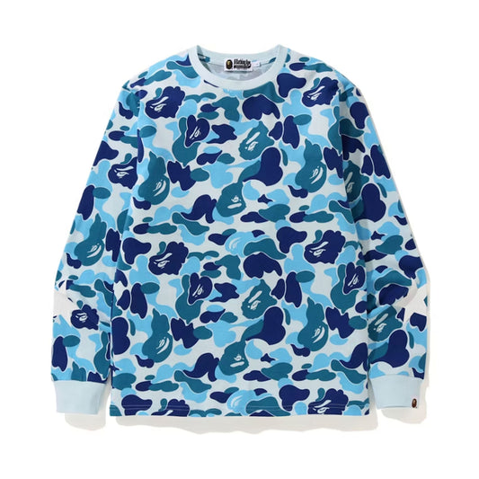 BAPE ABC Camo L/S Tee Blue [USED] - 3XL (Used)