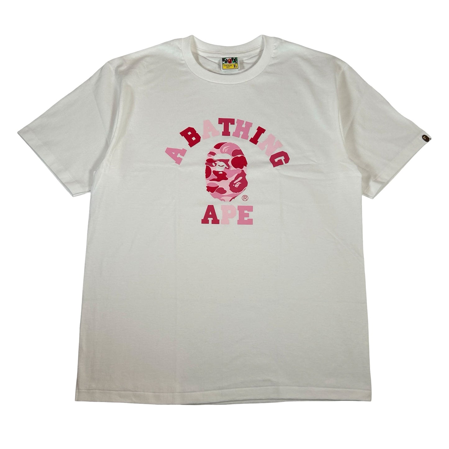 BAPE ABC Camo College Tee (SS25) White/Pink
