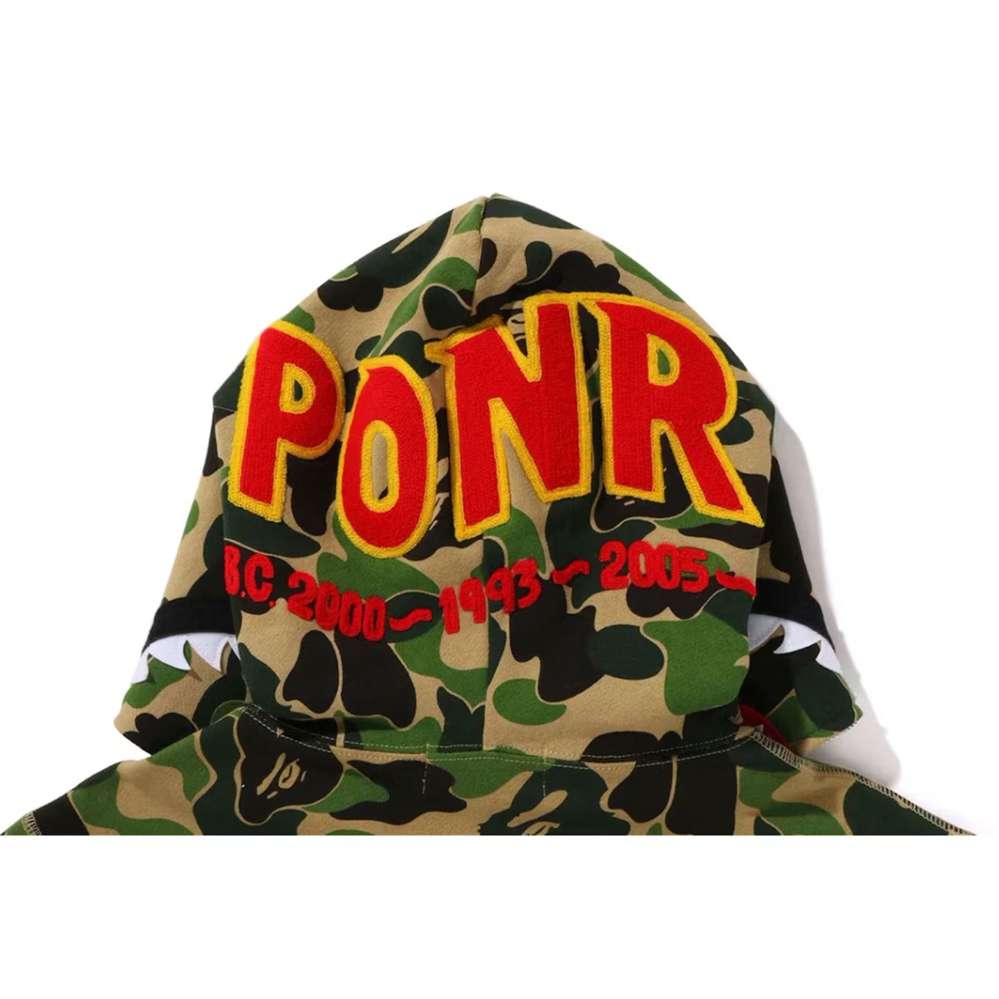 BAPE ABC Camo Shark PONR Full Zip Hoodie Green [USED] - M (Used)