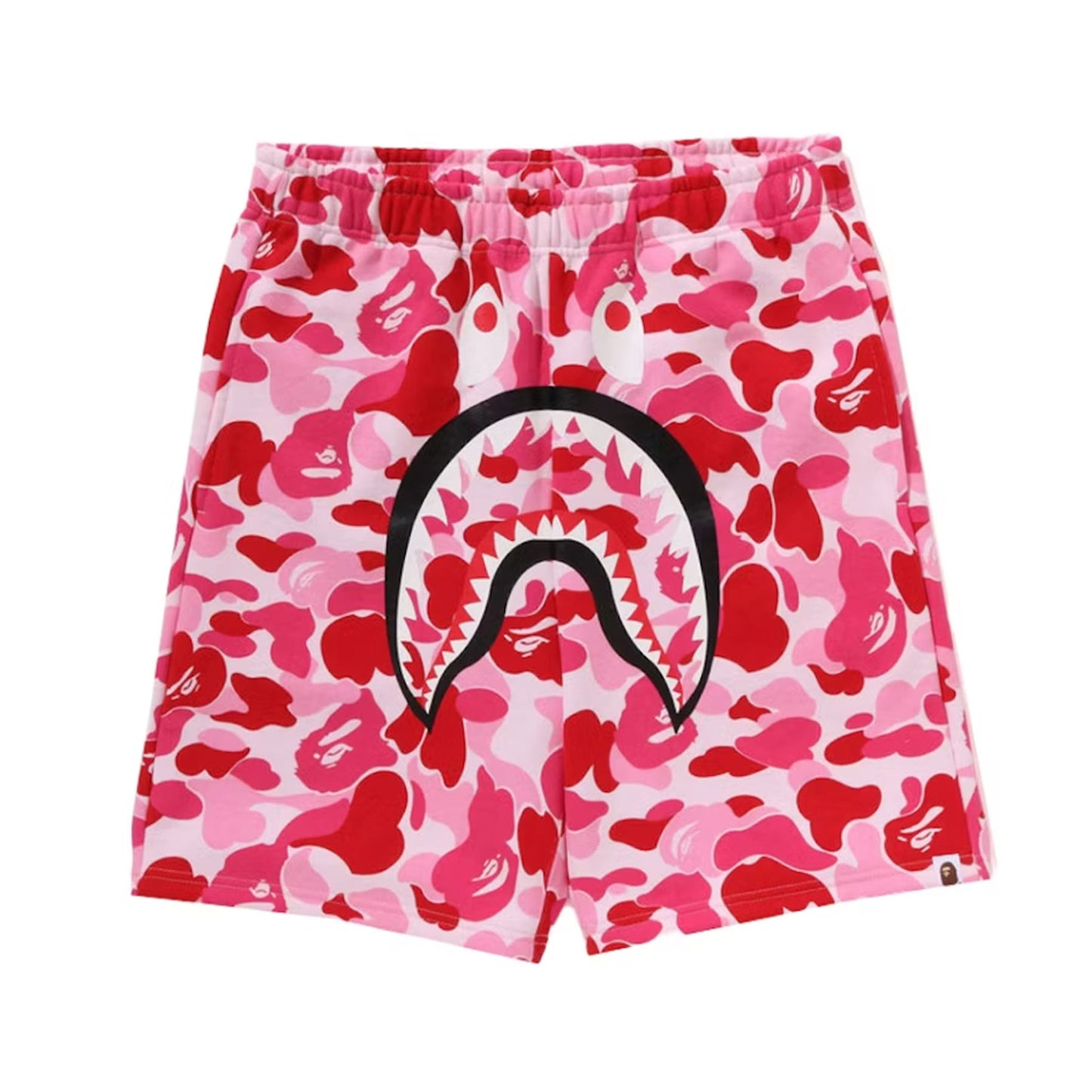 BAPE ABC Camo Shark Sweat Shorts Pink