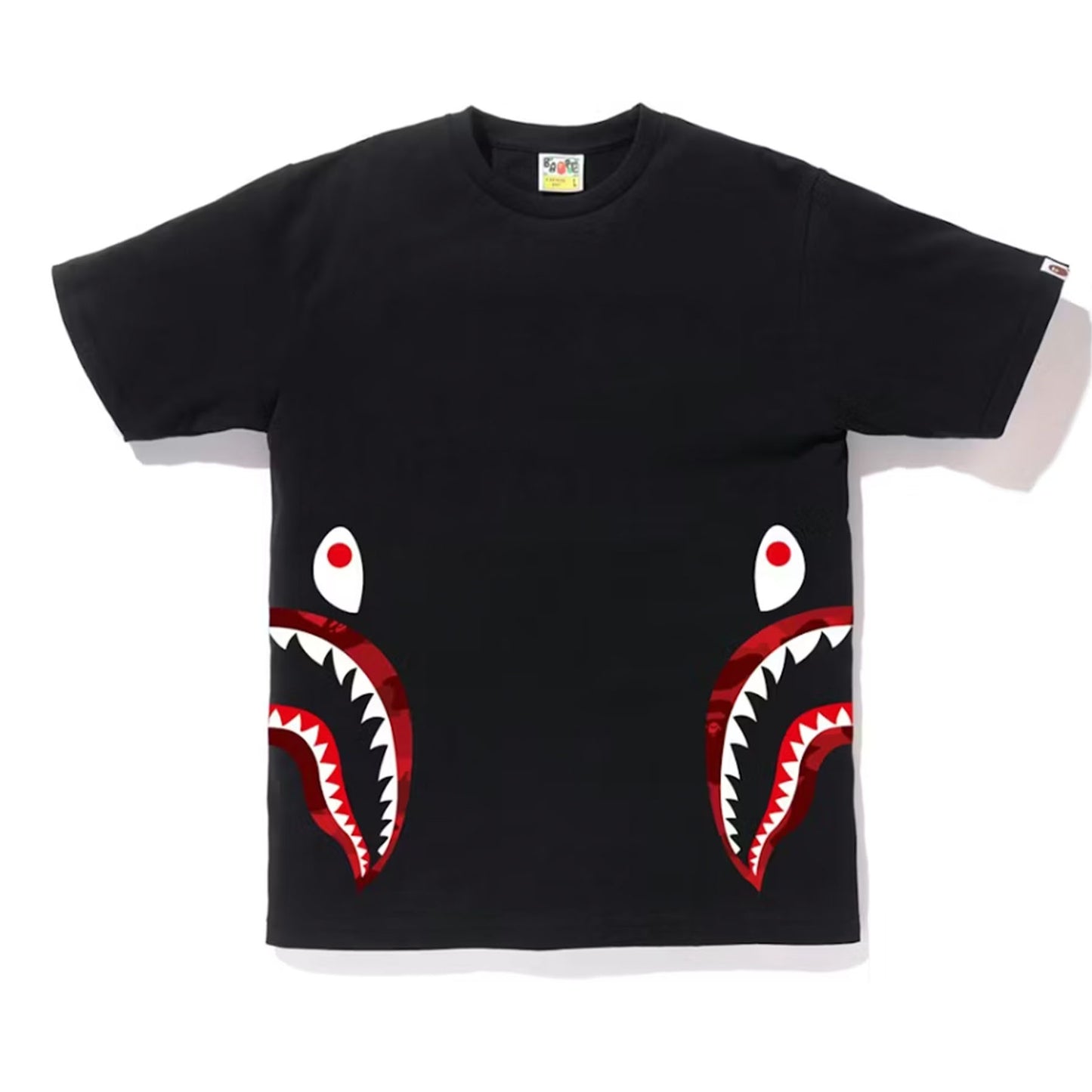 BAPE Color Camo Side Shark Tee Black/Red [USED] - XL (USED)