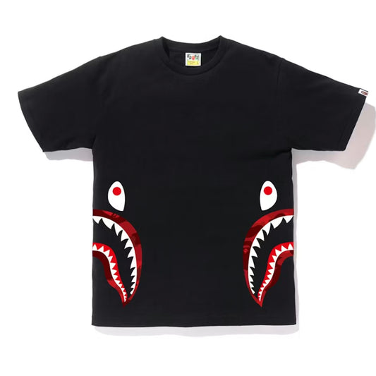 BAPE Color Camo Side Shark Tee Black/Red [USED] - XL (USED)