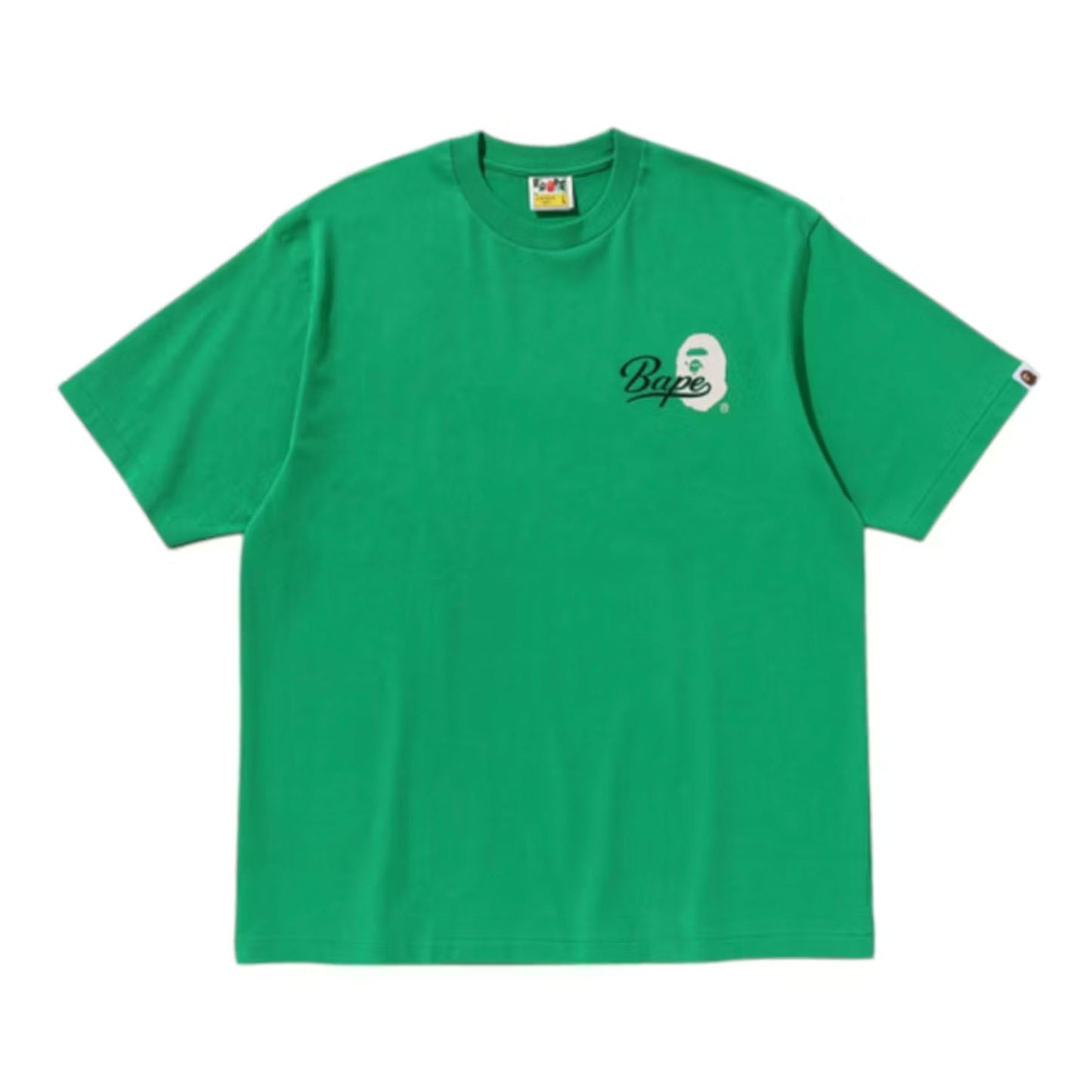 BAPE Cursive College Logo Relaxed Fit Tee Green [USED] - M (Used)