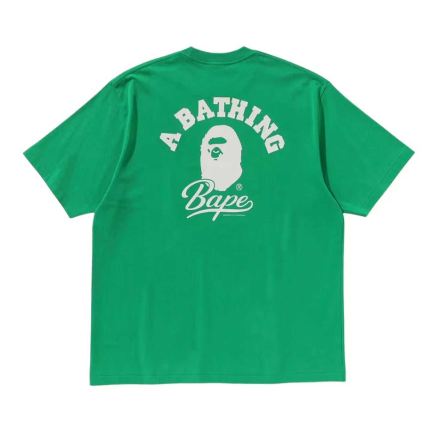 BAPE Cursive College Logo Relaxed Fit Tee Green [USED] - M (Used)