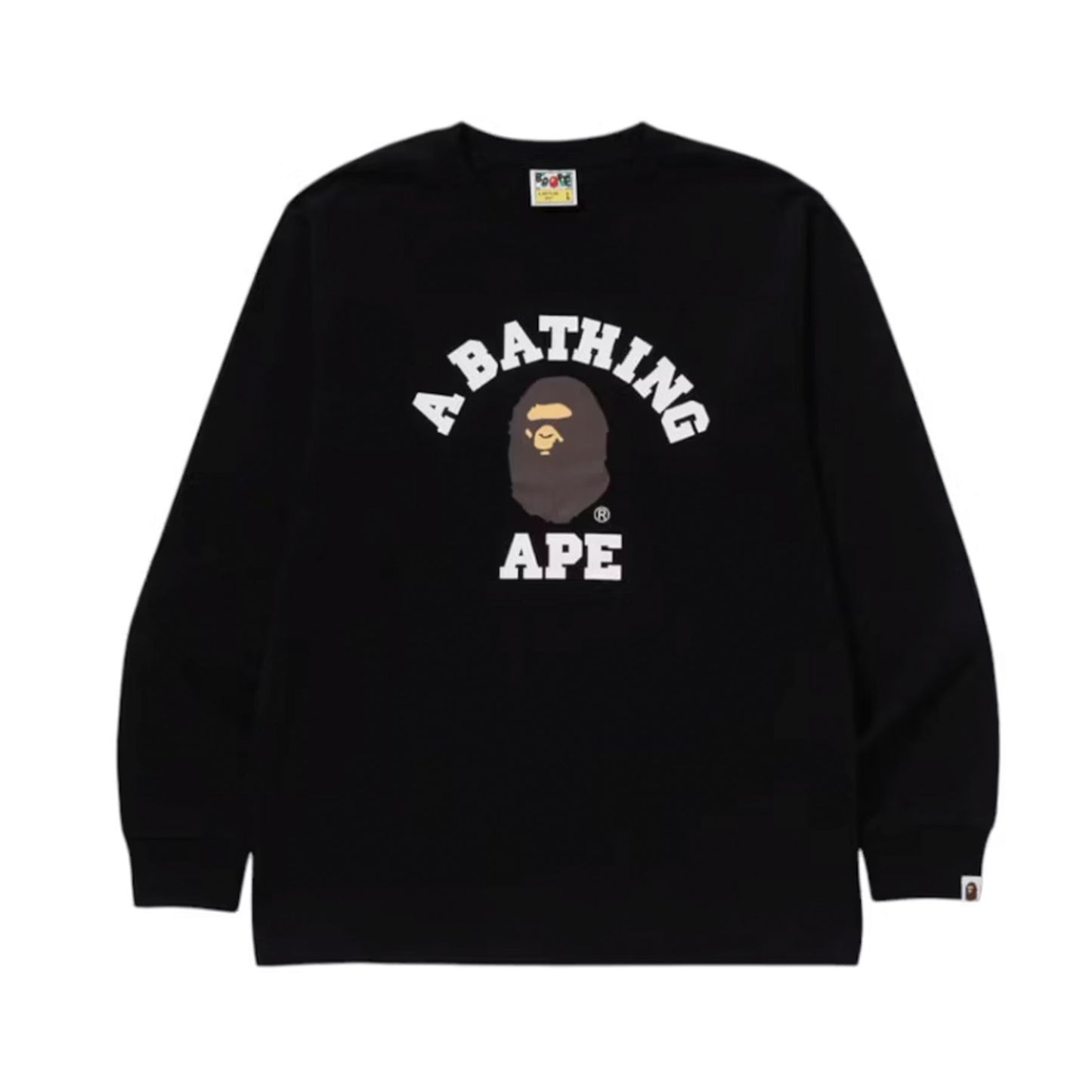 BAPE College L/S Tee (SS25) Black [USED] - L (Used)