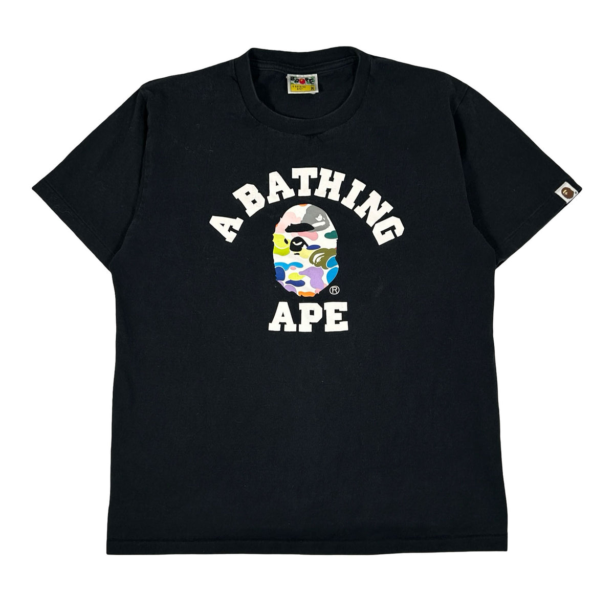 BAPE Multi Camo College Tee Black [USED] - M (Used)