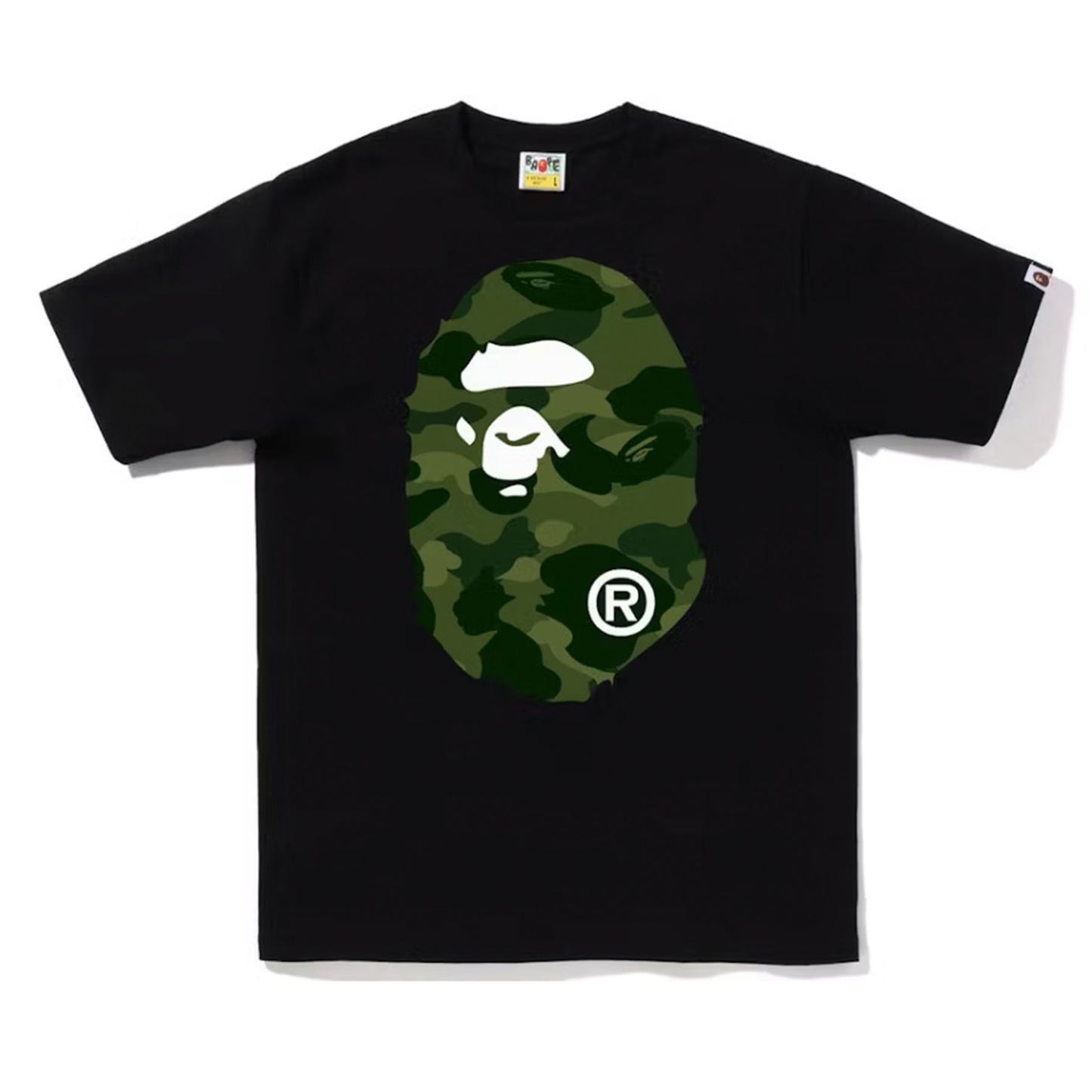 BAPE Color Camo Big Ape Head Tee Black Green [USED] - 3XL (Used)