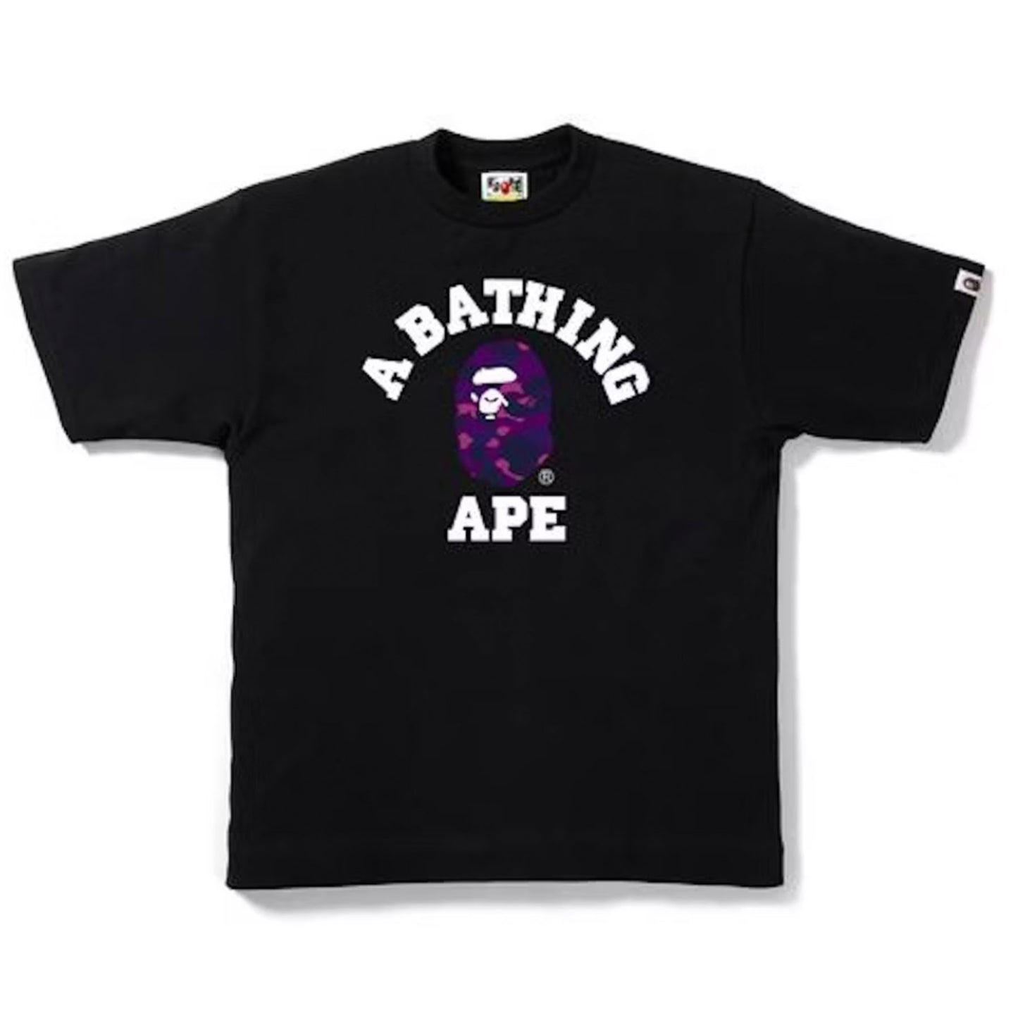 BAPE Color Camo College Tee Black/Purple [USED] - XL (Used)