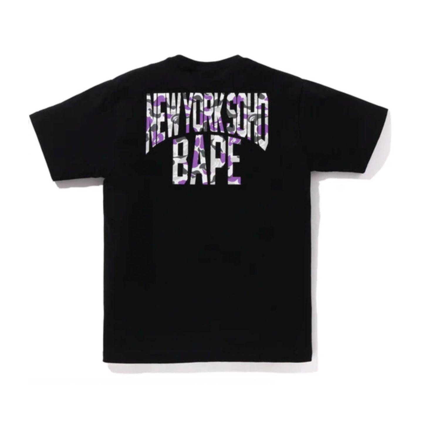 BAPE Color Camo College Tee Purple Camo NYC SOHO [USED] - 2XL (Used)