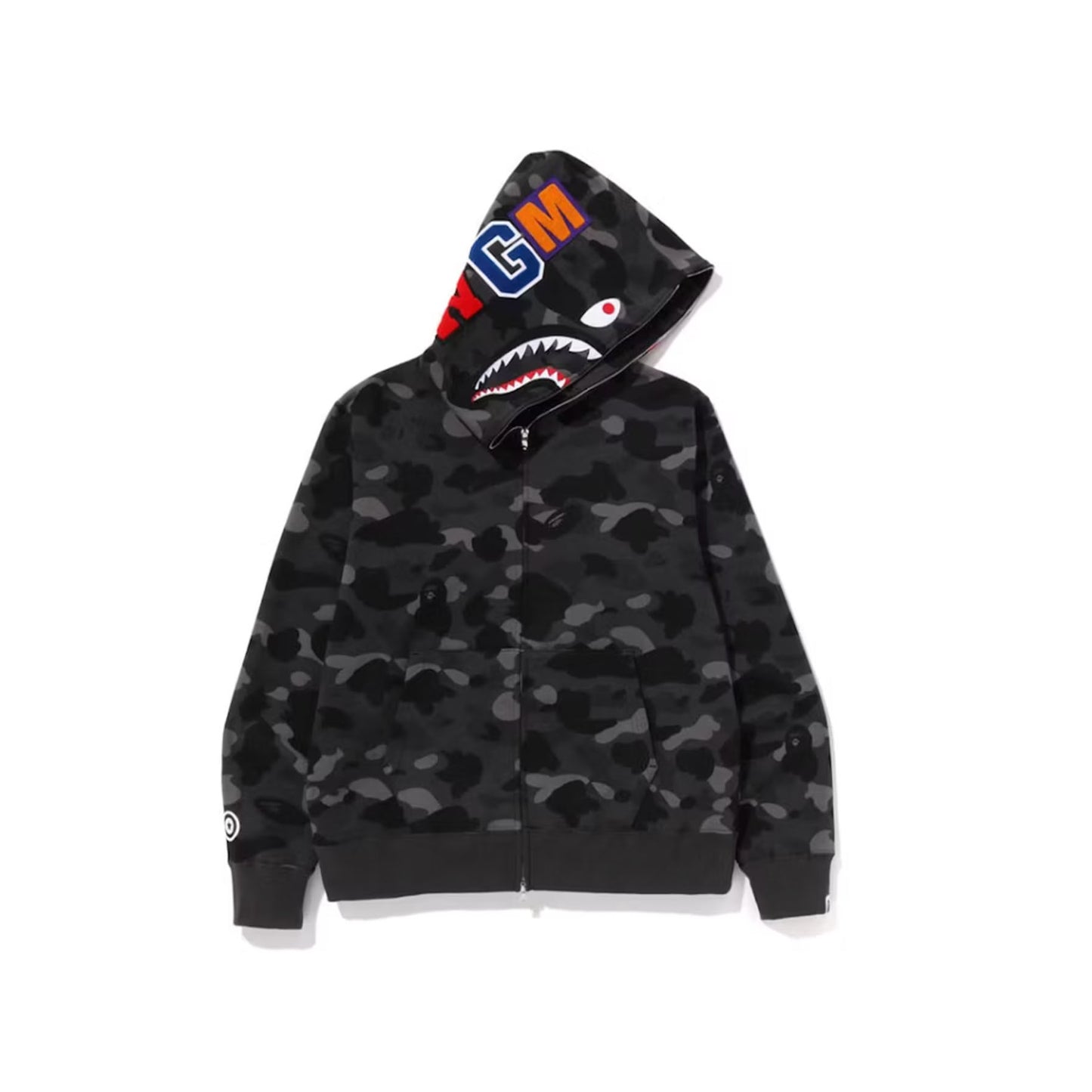 BAPE Color Camo Shark Full Zip Hoodie Black [USED] - S (Used)