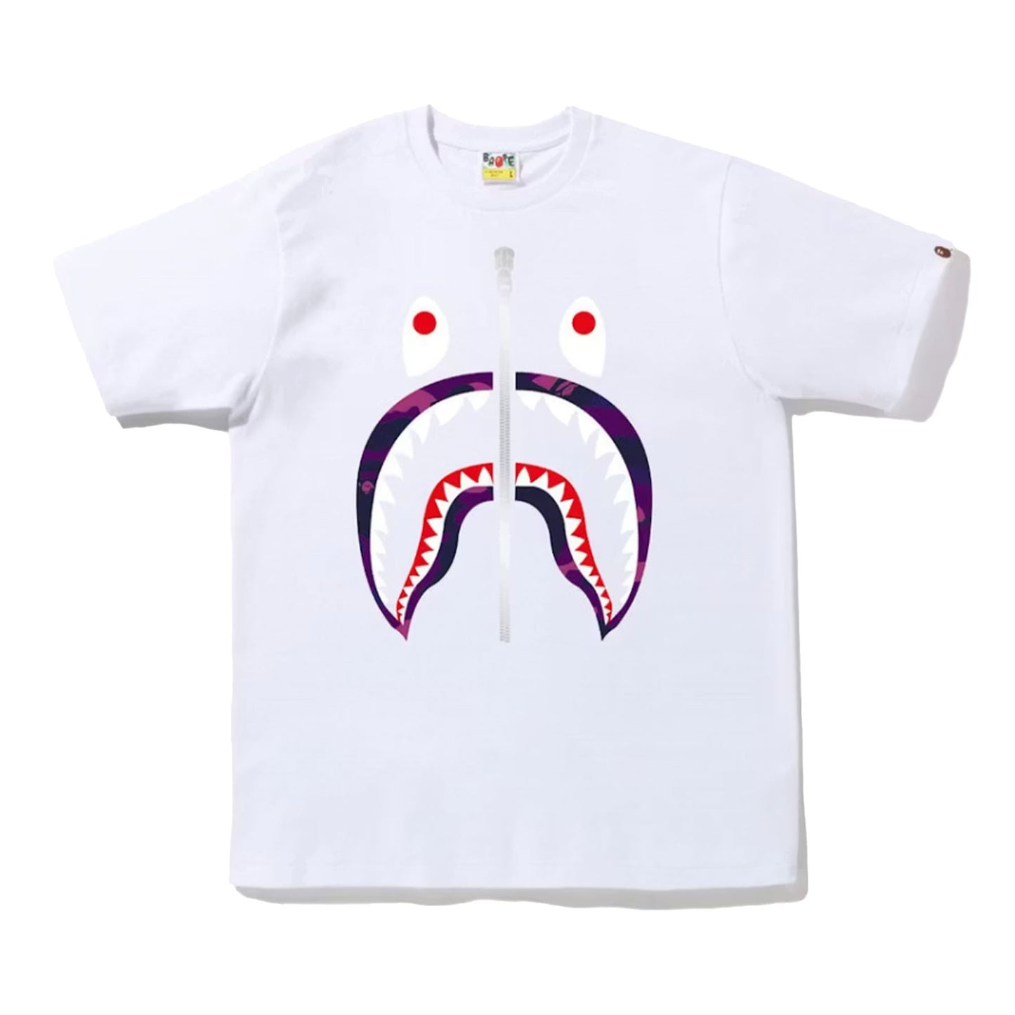 BAPE Color Camo Shark Tee (FW22) White Purple [USED] - XL (Used)