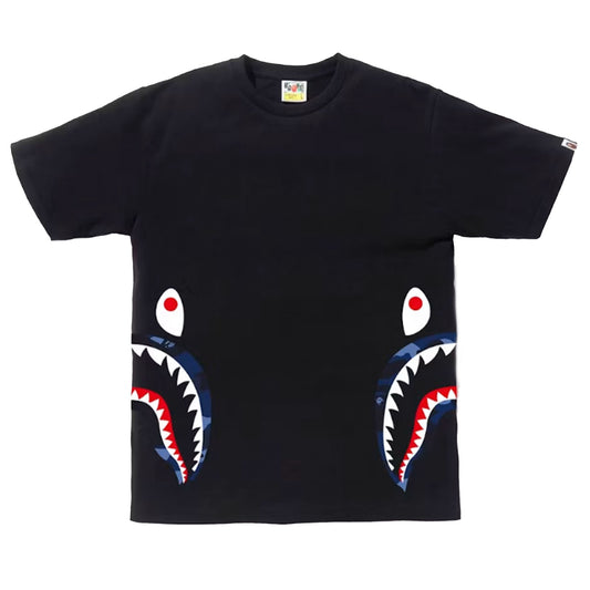 BAPE Color Camo Side Shark Tee Black/Blue