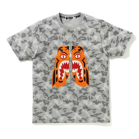 BAPE Digital Camo Tiger Tee Gray
